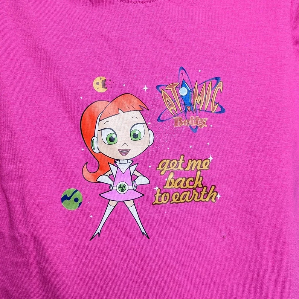 Atomic Betty Vintage 2004 Cartoon‎ Logo Shirt Youth Girls 10/12 New NWT DS